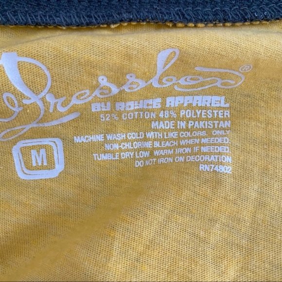 PRESSBOX Yellow/Gray Iowa Baseball Long Sleeve Tee - Picture 4 of 4